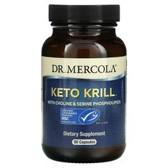 Dr. Mercola, Keto Krill, криль з фосфоліпідами холіну та серину, 60 капсул (MCL-03197), фото