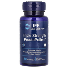 Life Extension, Triple Strength ProstaPollen, добавка для мужского здоровья с тройной силой, 30 капсул (LEX-19093), фото