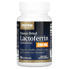 Jarrow Formulas, Лактоферрин, сублимированный, 250 мг, 30 капсул (JRW-21078), фото