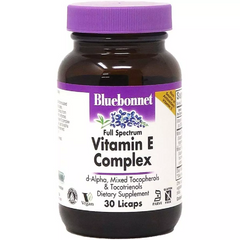 Комплекс Витамина E, Vitamin E Complex, Bluebonnet Nutrition, 30 капсул (BLB-00600), фото