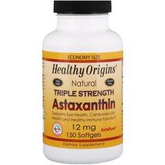 Healthy Origins, Астаксантин потрійної сили, 12 мг, 150 желатинових капсул (HOG-84928), фото