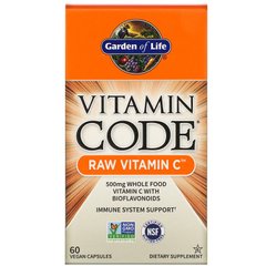 Garden of Life, Vitamin Code, витамин C RAW, 250 мг, 60 веганских капсул (GOL-11381), фото