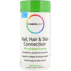 Витамины для ногтей, волос и кожи, Nail, Hair & Skin Connection, Rainbow Light, 60 таблеток, (RLT-10223), фото