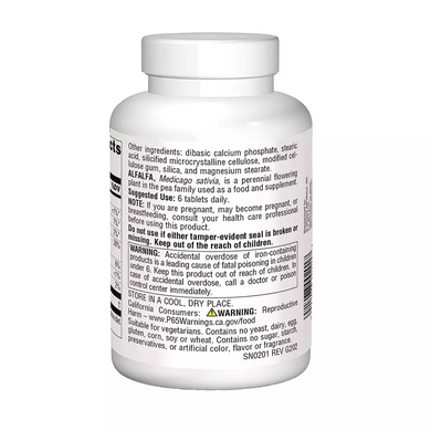 Source Naturals, Alfalfa (Люцерна), 648 мг, 250 таблеток (SNS-00201), фото