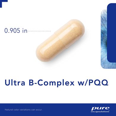 B-комплекс плюс, Ultra B-Complex з PQQ, Pure Encapsulations, 60 капсул (PE-01316), фото