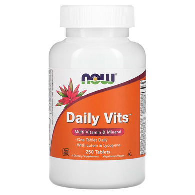 Мультивітаміни (Daily Vits), Now Foods, 250 таблеток, (NOW-03771), фото