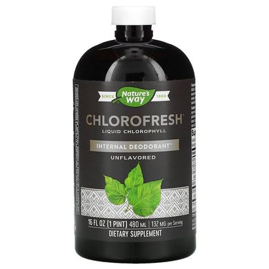 Nature's Way, Chlorofresh, жидкий хлорофилл, без добавок, 132 мг, 473,2 мл (NWY-03502), фото