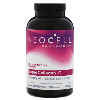 Neocell, Super Collagen + C, добавка с коллагеном и витамином C, 360 таблеток (NEL-13016), фото