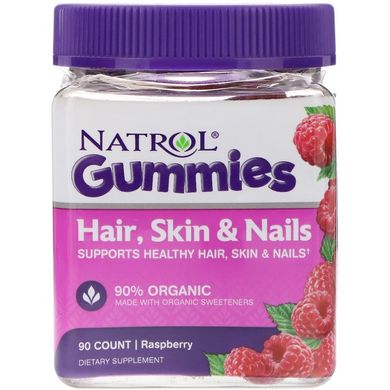 Жевательные конфеты для волос, кожи и ногтей, Hair, Skin & Nails, Natrol, 90 штук (NTL-07369), фото