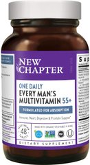 New Chapter, Every Man's One Daily Multi, мультивітаміни для чоловіків віком від 55 років, 48 вегетаріанські таблетки (NCR-90127), фото