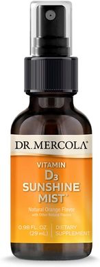 Dr. Mercola, Sunshine Mist, Вітамін D3, 5000 МО, апельсиновий смак, 25 мл (MCL-01467), фото