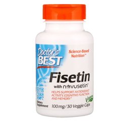 Doctor's Best, Физетин с Novusetin, 100 мг, 30 вегетарианских капсул (DRB-00227), фото