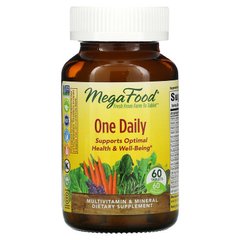 MegaFood, One Daily, вітаміни для прийому один раз на день, 60 таблеток (MGF-10151), фото