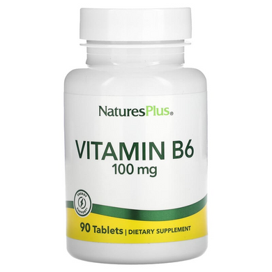 NaturesPlus, Витамин B6, 100 мг, 90 таблеток (NAP-01650), фото