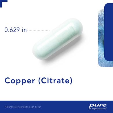 Медь (цитрат), Copper (citrate), Pure Encapsulations, 60 капсул (PE-00456), фото