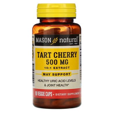 Вишневий екстракт 500 мг, Tart Cherry, Mason Natural, 90 вегетаріанських капсул (MAV-15009), фото