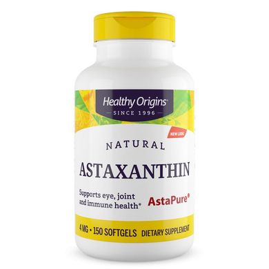 Healthy Origins, Астаксантин, 4 мг, 150 желатиновых капсул (HOG-84916), фото