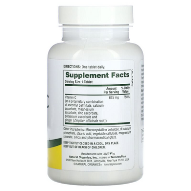 Вітамін С естеріфіцірованний, Esterified Vitamin C, Nature's Plus, 675 мг, 90 таблеток (NAP-02212), фото