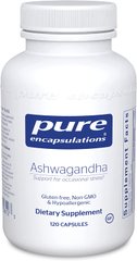Ашвагандха, Ashwagandha, Pure Encapsulations, 120 капсул (PE-00612), фото