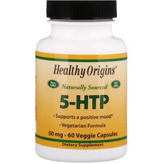 Healthy Origins, 5-гідрокситриптофан, 50 мг, 60 рослинних капсул (HOG-35071), фото