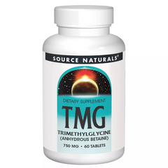 Source Naturals, TMG (триметилглицин), 750 мг, 60 таблеток (SNS-00876), фото