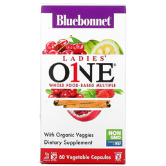 Bluebonnet Nutrition, Ladies 'ONE, комплексные продукты на основе цельных продуктов, 60 растительных капсул (BLB-00135), фото