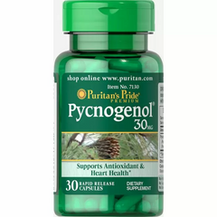Пикногенол, Pycnogenol, Puritan's Pride, 30 мг, 30 капсул (PTP-00022), фото