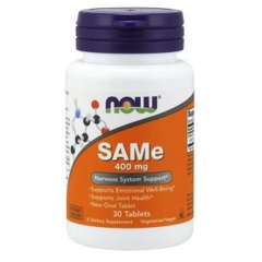 SAM-E (S-Аденозилметионин) Now Foods, 400 мг, 30 таблеток (NOW-00139), фото