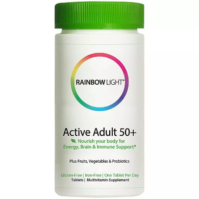Мультивитамины Для Взрослых, Active Adult 50+, Rainbow Light, 50 таблеток (RLT-30111), фото