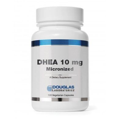 Дегидроэпиандростерон, DHEA, Douglas Laboratories, измельченный, 10 мг, 100 капсул (DOU-02005), фото