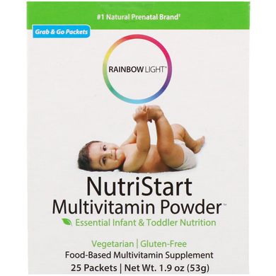 Мультивітамінний порошок для дітей (травлення, імунітет) NutriStart, Rainbow Light, 53 гр, (RLT-11311), фото