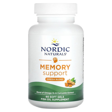 Nordic Naturals, Omega Memory с куркумином, 500 мг, 60 мягких желатиновых капсул (NOR-01878), фото