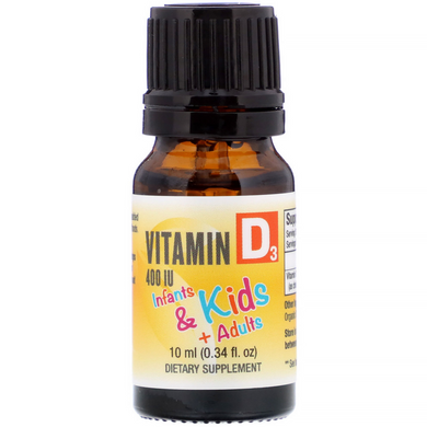 Вітамін Д3 для малюків і дітей, Liquid Vitamin D3, GreenPeach, 400 МО, 10 мл (GGP-00021), фото