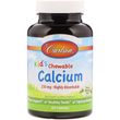 Carlson Labs, Кальцій для дітей, з натуральним ванільним смаком, 250 мг, 60 жувальних пігулок (CAR-05083)