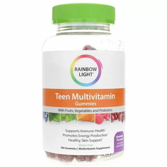 Rainbow Light, Мультивітаміни для підлітків, смак чорниці, 100 жувальних цукерок (RLT-20153), фото