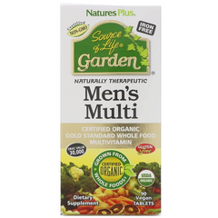 NaturesPlus, Source of Life Garden, Мультивітаміни для чоловіків, 90 веганських пігулок (NAP-30741), фото
