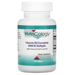 Nutricology, Комплекс вітамінів D3, 5000 МО, 120 м'яких пігулок (ARG-57660), фото