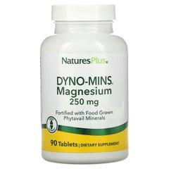 NaturesPlus, Dyno-Mins, магній, 250 мг, 90 таблеток (NAP-36661), фото