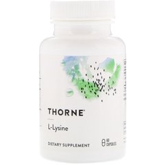 Thorne Research, L-лизин, 500 мг, 60 капсул (THR-51602), фото