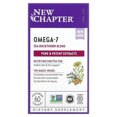 New Chapter, омега-7 жирные кислоты с облепихой, 60 вегетарианских капсул (NCR-90098), фото
