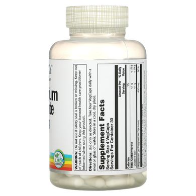 Solaray, магнію гліцинату, 400 мг, 120 вегетаріанських капсул (SOR-39151), фото