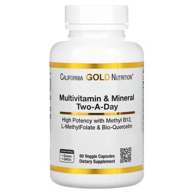 California Gold Nutrition, Мультивитамины для ежедневного приема, 60 растительных капсул (CGN-01990), фото