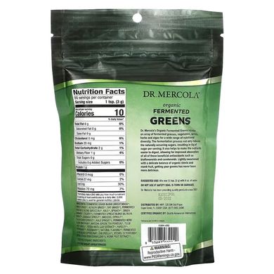 Dr. Mercola, Органічна ферментована зелень, 270 г (MCL-03204), фото