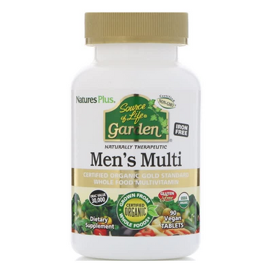 NaturesPlus, Source of Life Garden, Мультивитамины для мужчин, 90 веганских таблеток (NAP-30741), фото
