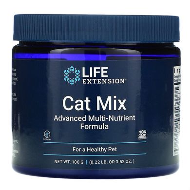 Life Extension, Cat Mix, вдосконалений універсальний засіб для котів з поживними речовинами, 100 г (LEX-19321), фото