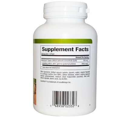 Чеснок, Garlic Concentrate, Natural Factors, концентрат, 500 мг, 90 капсул (NFS-02332), фото