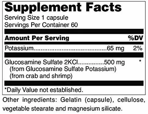 Глюкозамін сульфат, синтез і підтримка сполучної тканини, Glucosamine Sulfate, Douglas Laboratories, 500 мг, 60 капсул (DOU-00067), фото