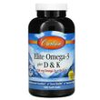 Carlson Labs, Elite Omega-3 с витаминами D и K, натуральный вкус лимона, 180 мягких таблеток (CAR-17520), фото