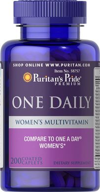 Мультивітаміни для жінок, Women's Multivitamin, Puritan's Pride, 200 капсул (PTP-58757), фото