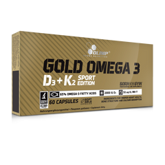 Olimp Nutrition, Gold Omega 3 D3+K2 sport edition 60 капс (811769), фото